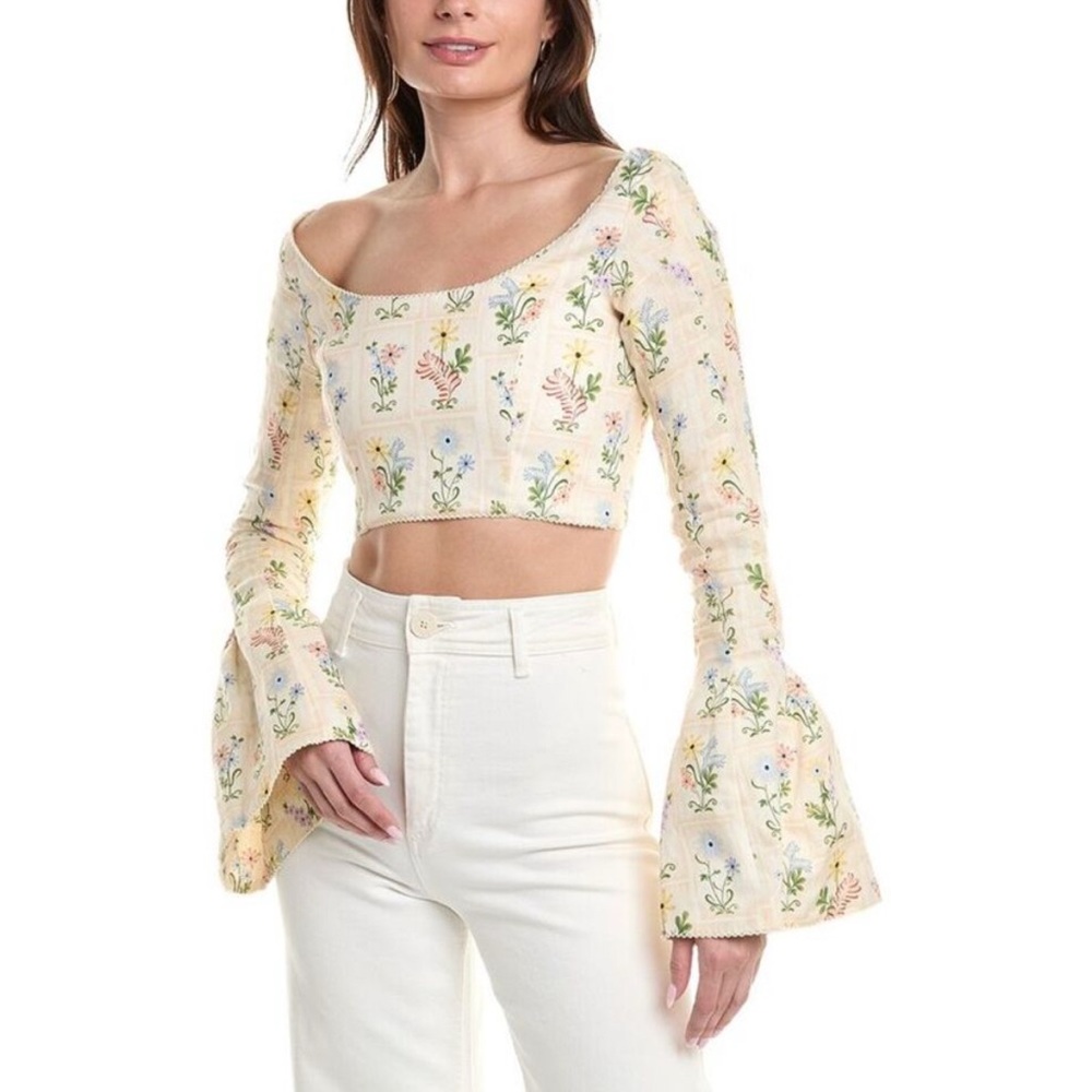 Agua by Agua Bendita Limoncello Pradera top FITS LIKE S or M